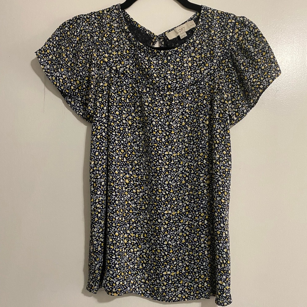 Loft Mixed Media Blouse